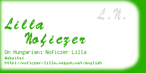 lilla noficzer business card